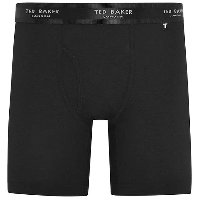 3-Pack Cotton Boxer Briefs Mens Black