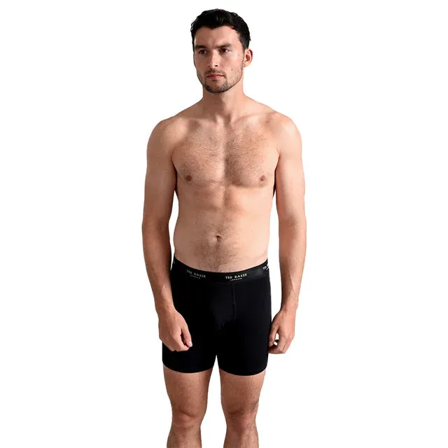 3-Pack Cotton Boxer Briefs Mens Black