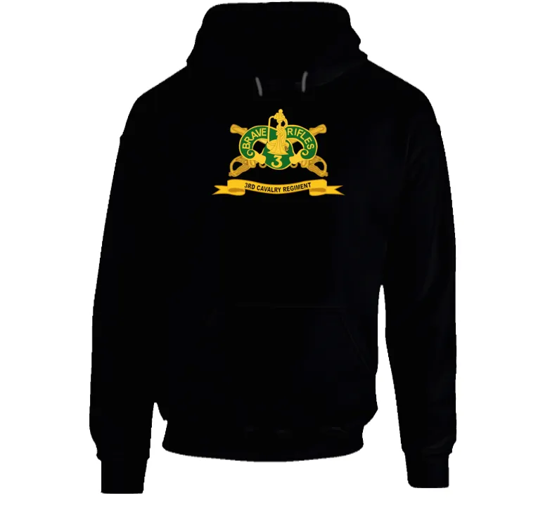 3rd Cavalry Regiment w Br - Ribbon Hoodie