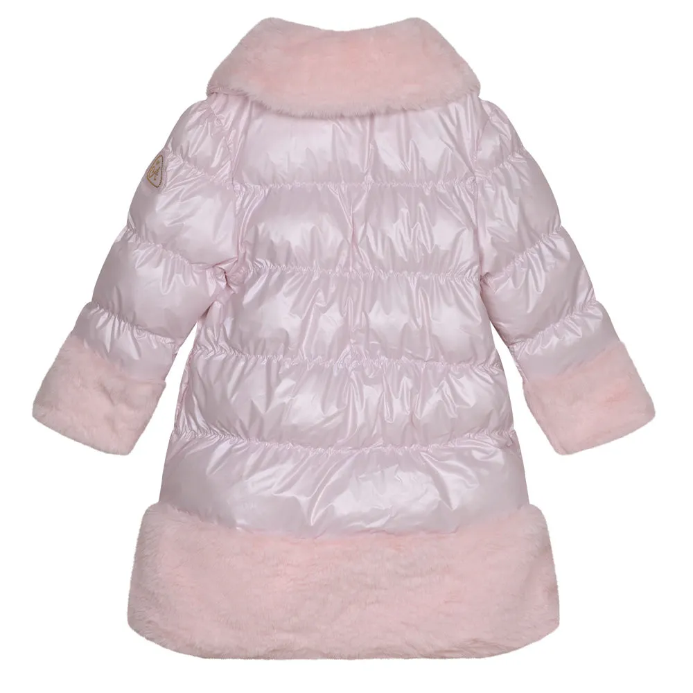 A'Dee - Sarah Pink jacket with faux fur trim