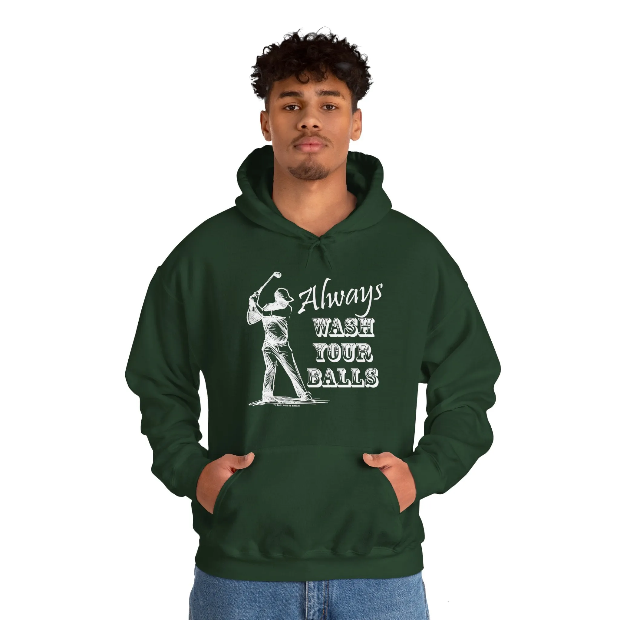 Always Wash Your Balls Golf Hooded Sweatshirt