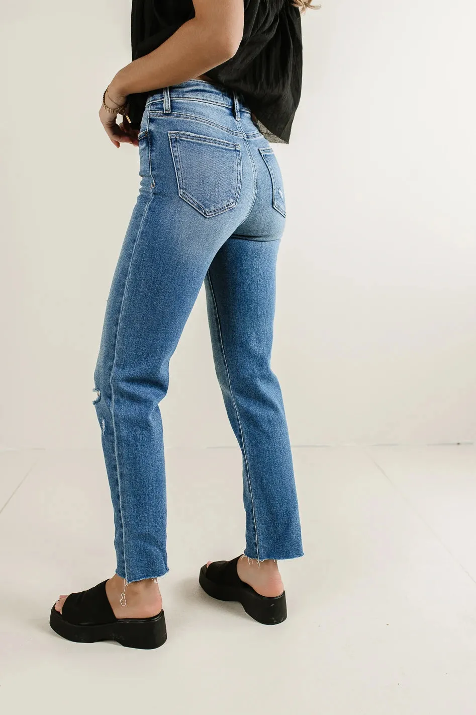 Amelia Distressed Jeans in Medium Wash - FINAL SALE