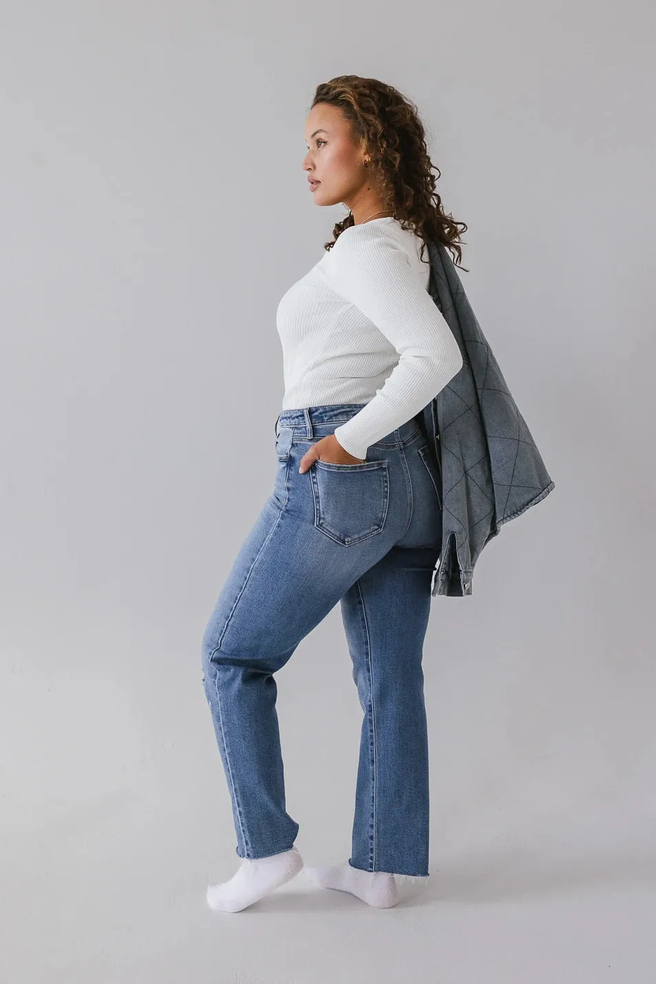 Amelia Distressed Jeans in Medium Wash - FINAL SALE