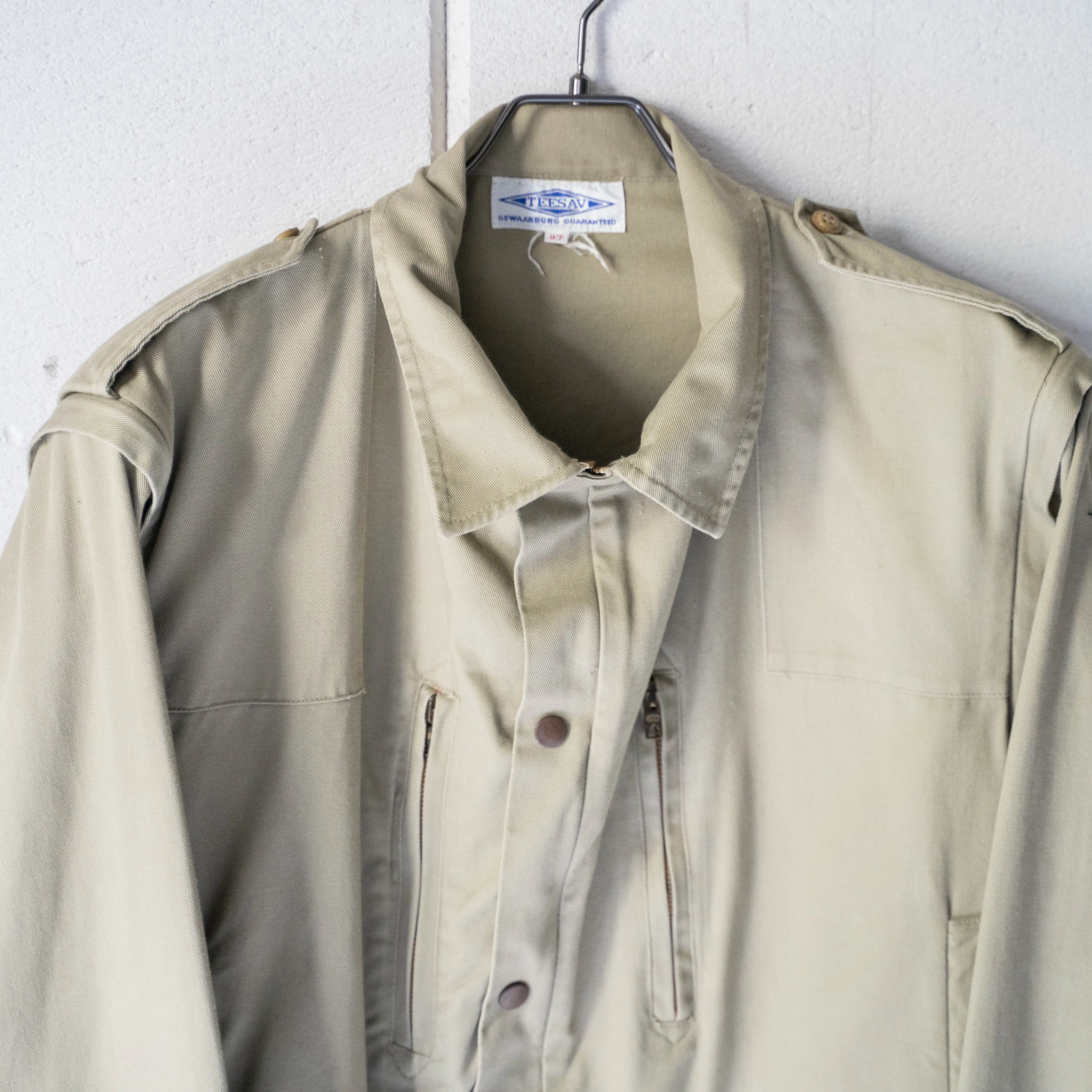 around 1980s Europe detachable sleeve cotton jacket