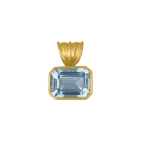 Baby Aquamarine Block Pendant