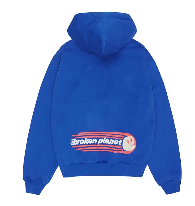 BROKEN PLANET THE FUTURE IS HERE HOODIE DEEP BLUE