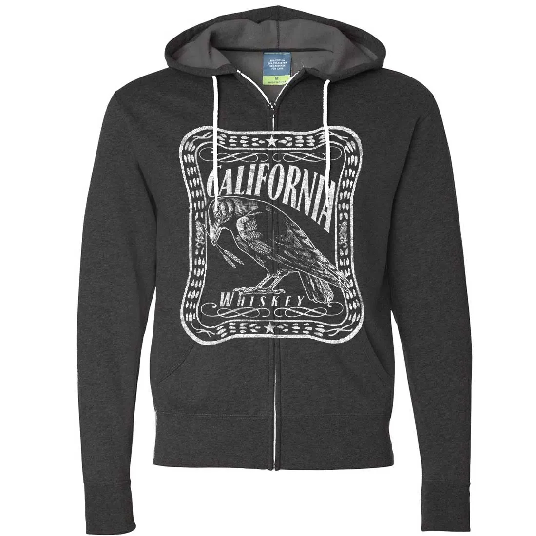 California Crow Whiskey Zip-Up Hoodie