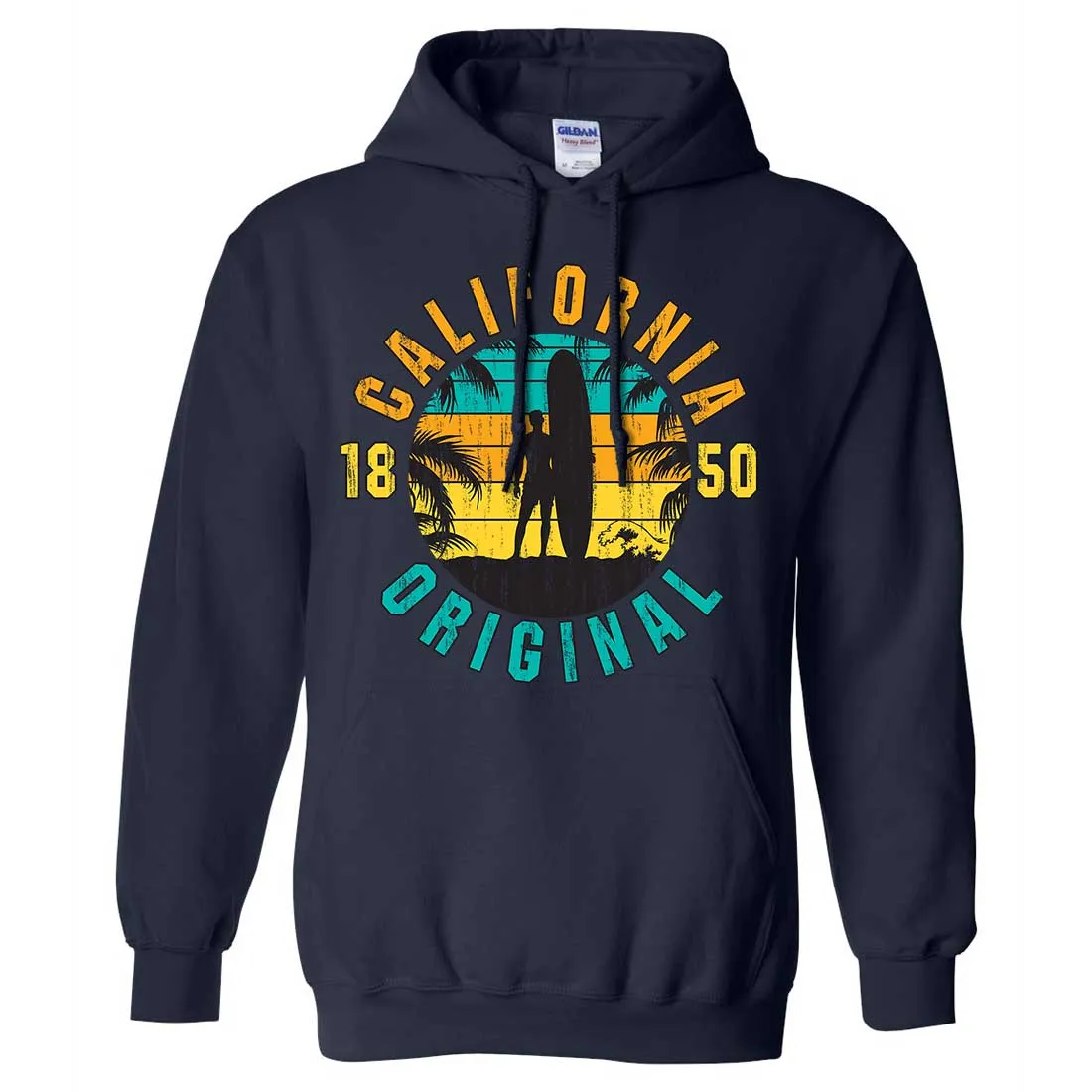 California Original Vintage Surfer Sweatshirt Hoodie