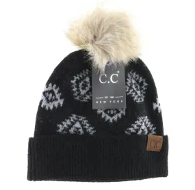 CC Aztec Beanie Hat - 2 Colors