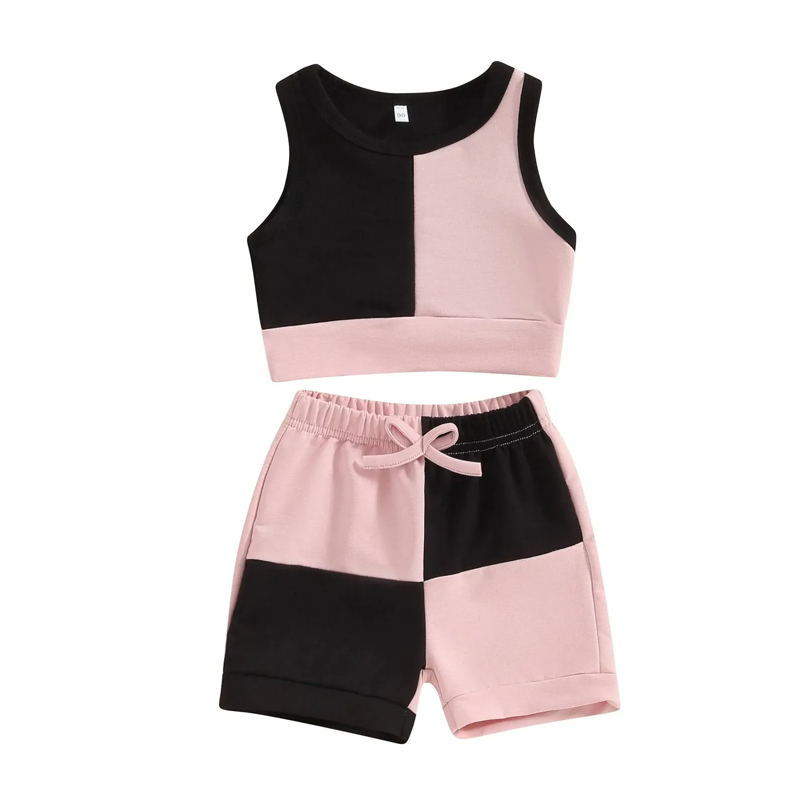 COCO Color Block Crop Top Outfit