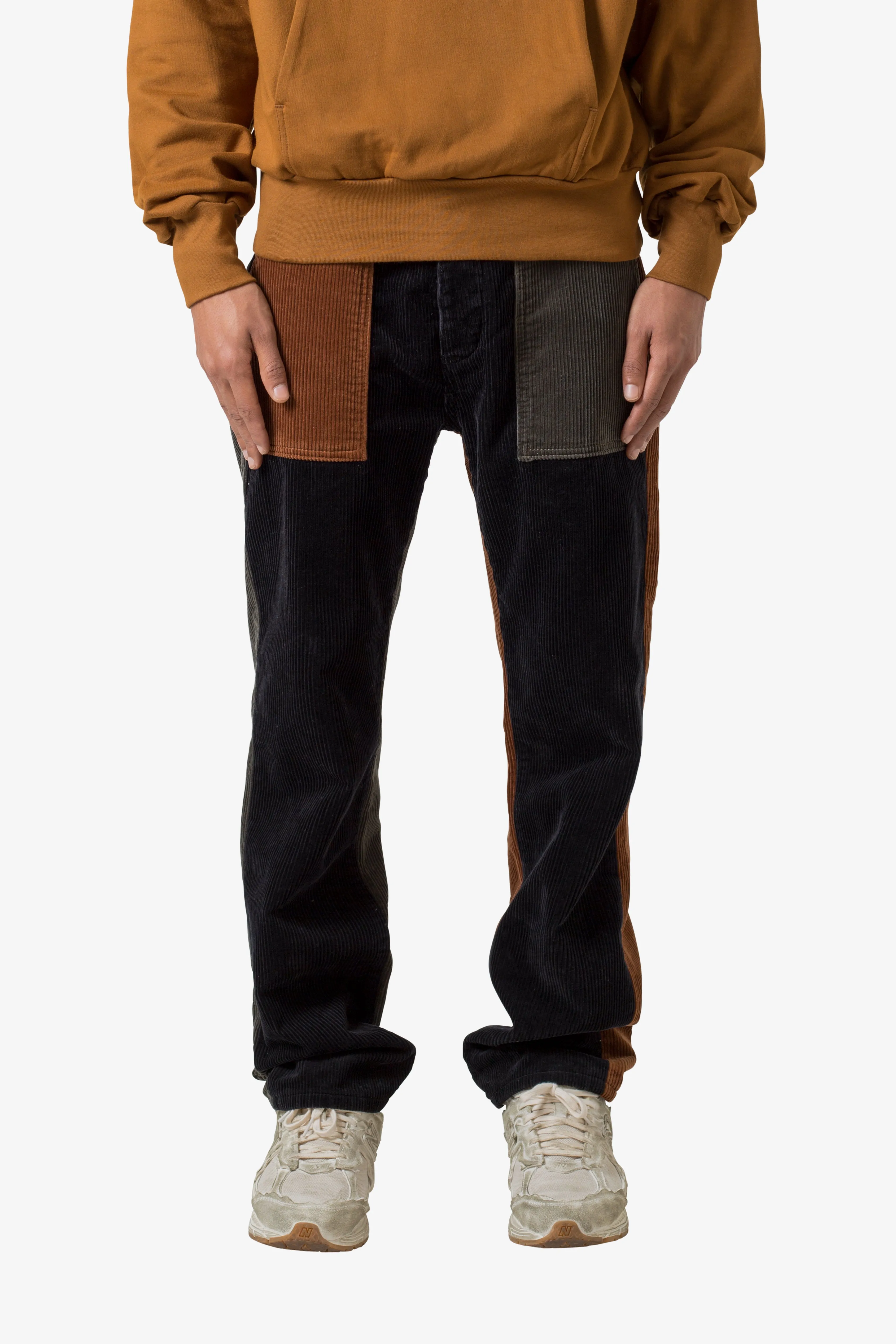 Color Block Corduroy Pants - Multi