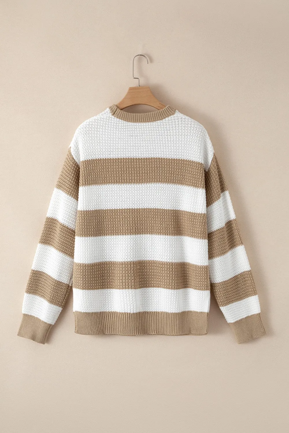 Color Block Round Neck Sweater