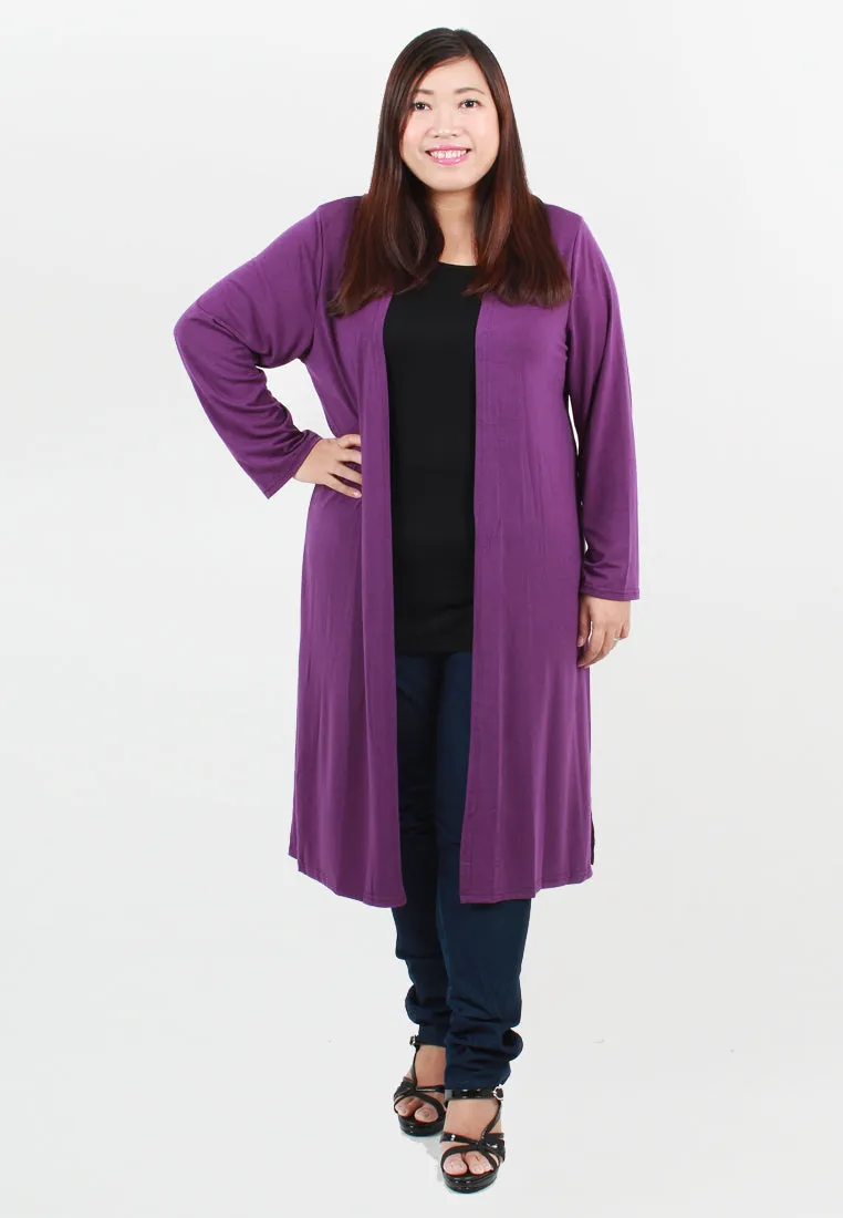 Connie Casual Cardigan - Purple (old)