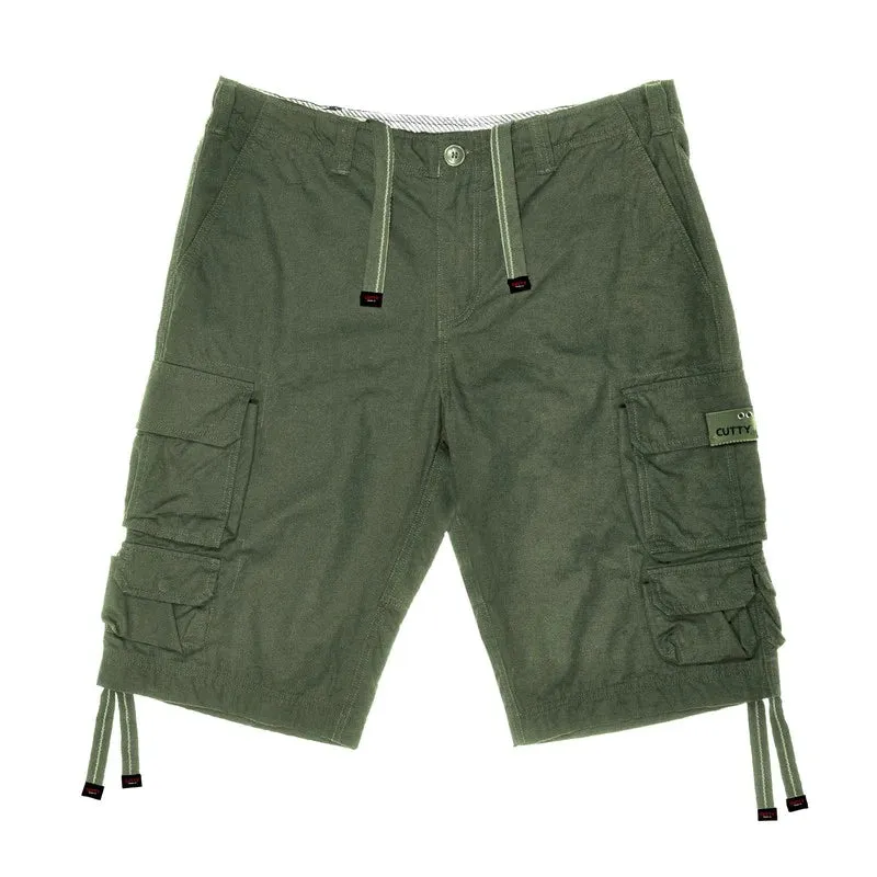 Cutty Mens Multi Pocket short- Fatigue