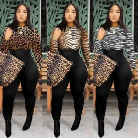 Fashion leopard print casual jumpsuit（AY1228）