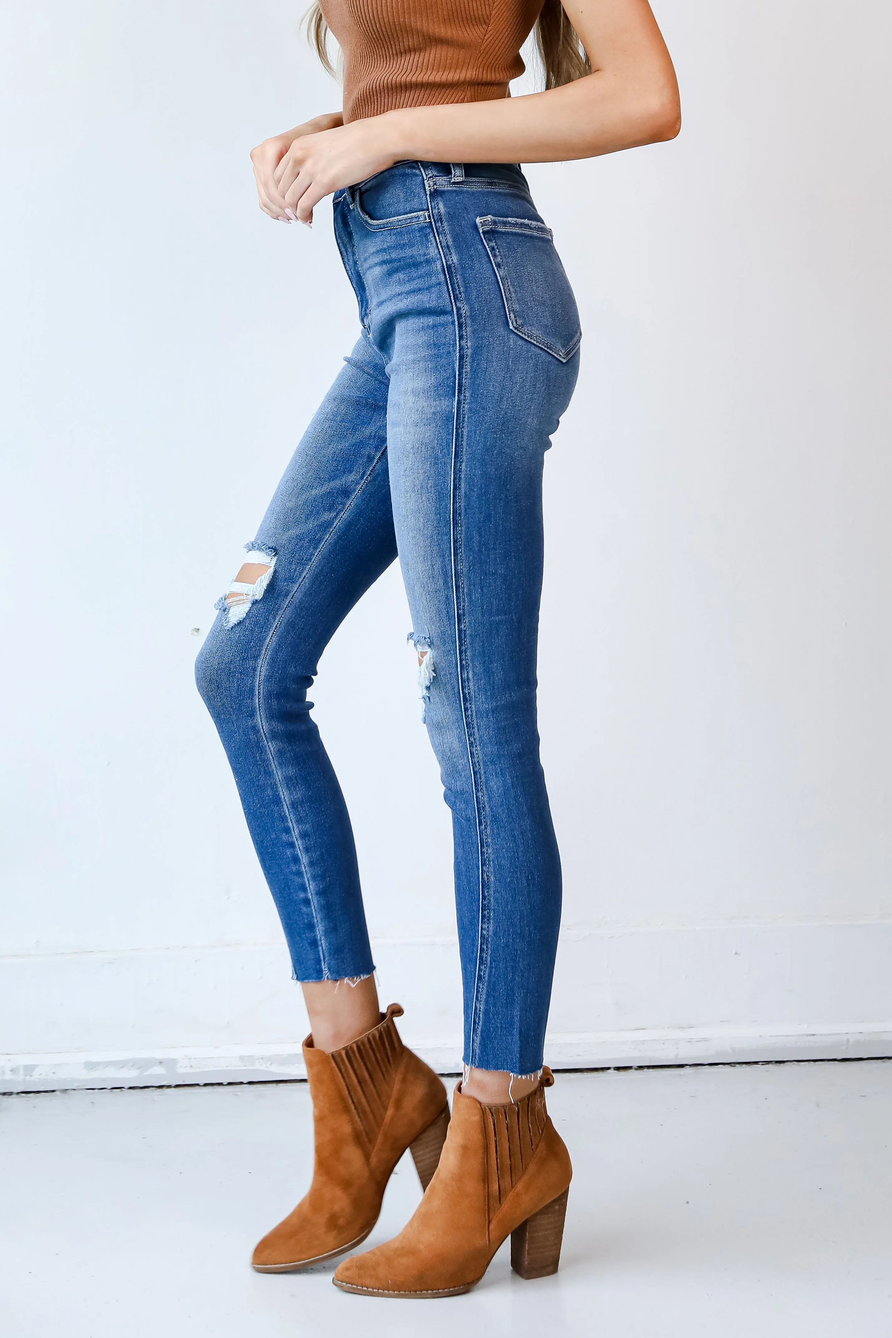 FINAL SALE - Ansley Distressed Skinny Jeans