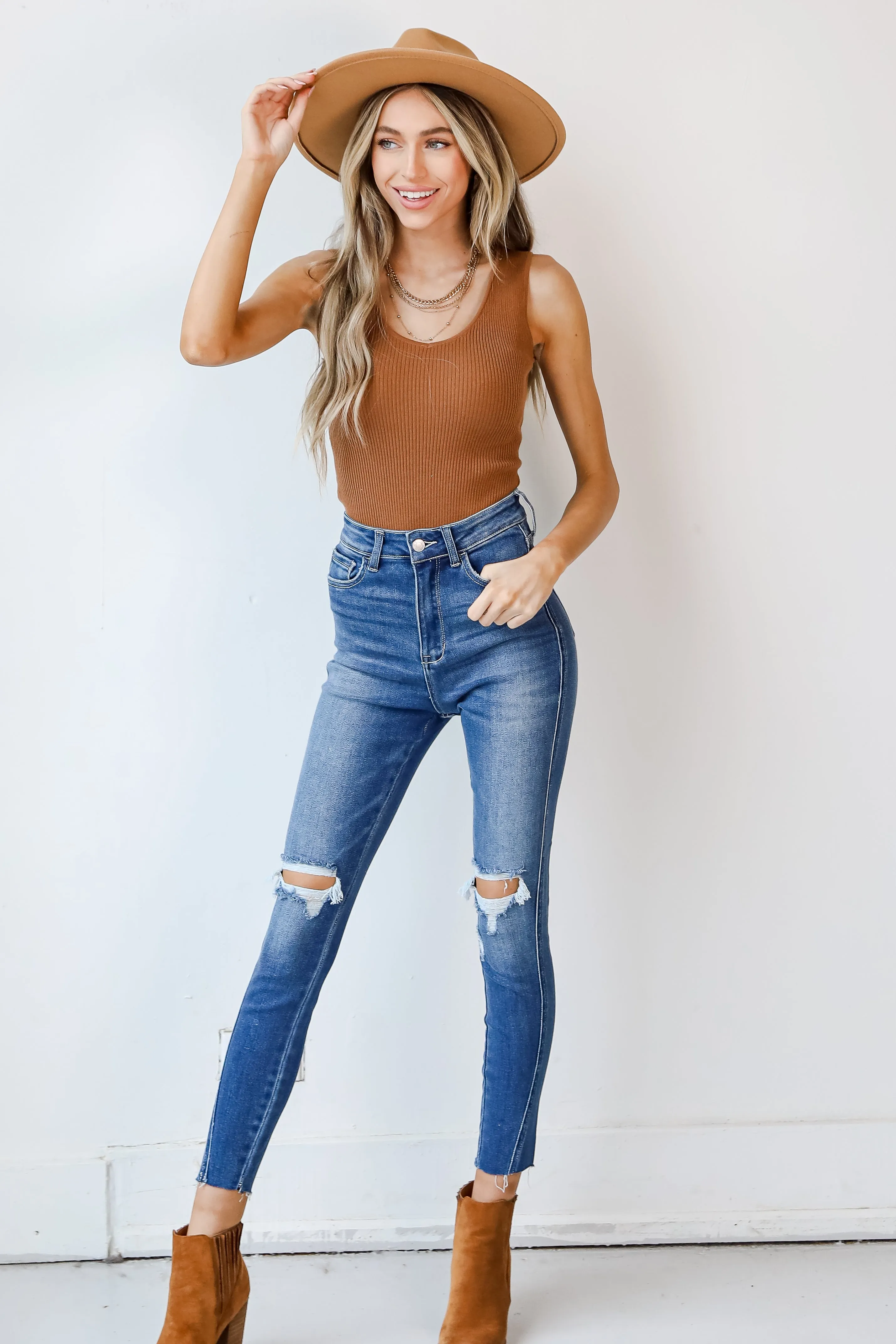 FINAL SALE - Ansley Distressed Skinny Jeans