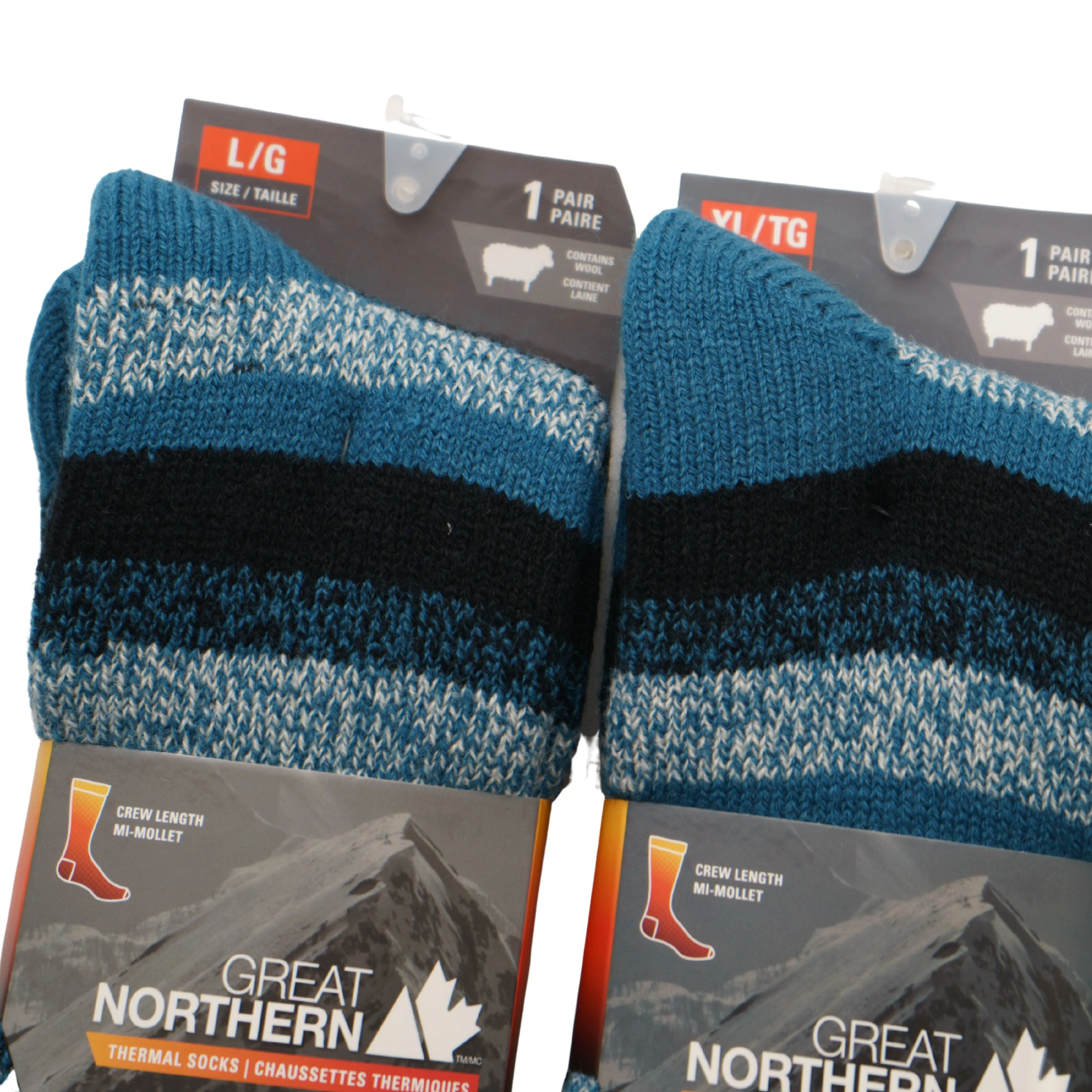 GN Brushed Thermal Acrylic Wool Blend Performance Crew Socks