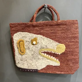 Grrrr felted dog tote