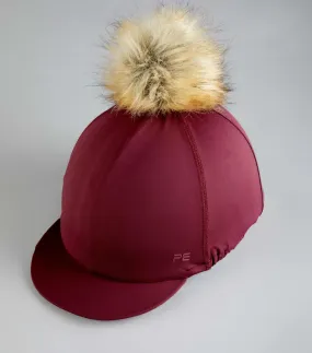 Hat Silk with PomPom (Burgundy)