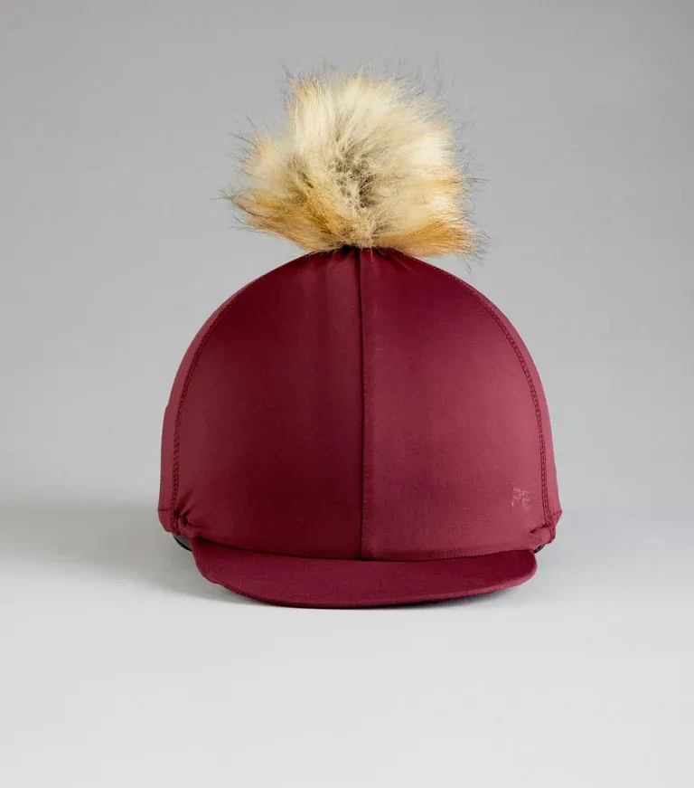 Hat Silk with PomPom (Burgundy)