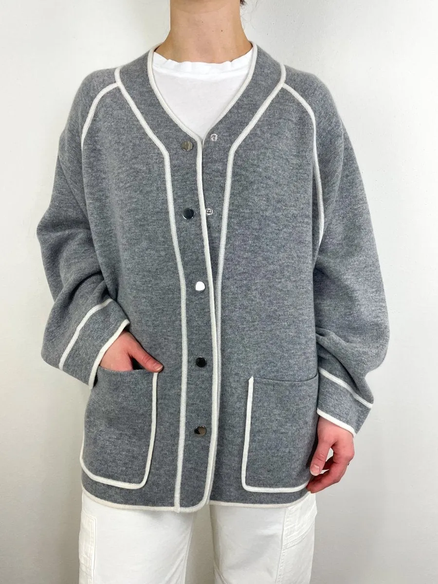 Jacket/Shawl in Grey/Cream