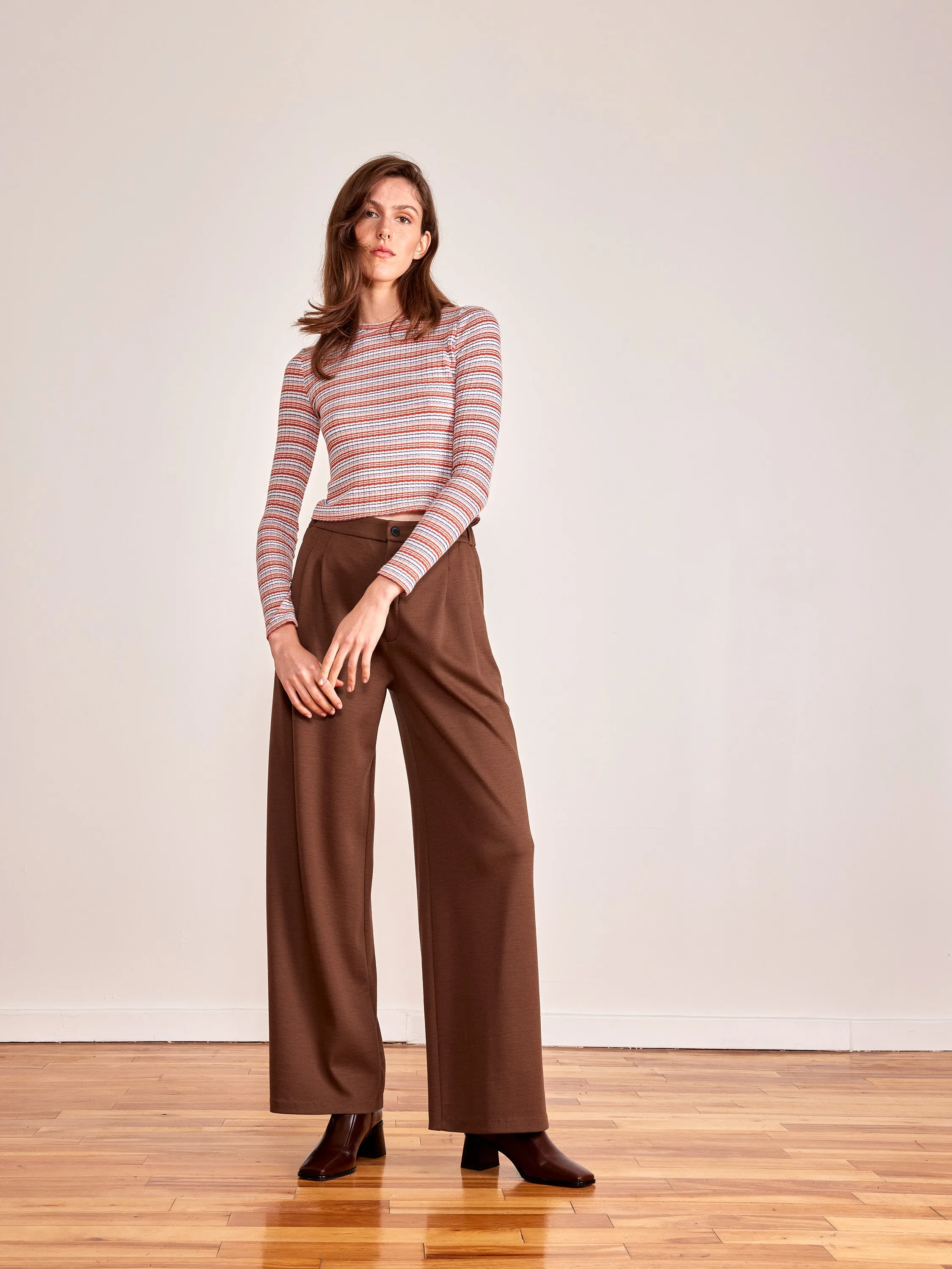 KAVIAR brown wool trousers