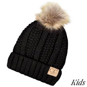 Kids Faux Fur Beanie