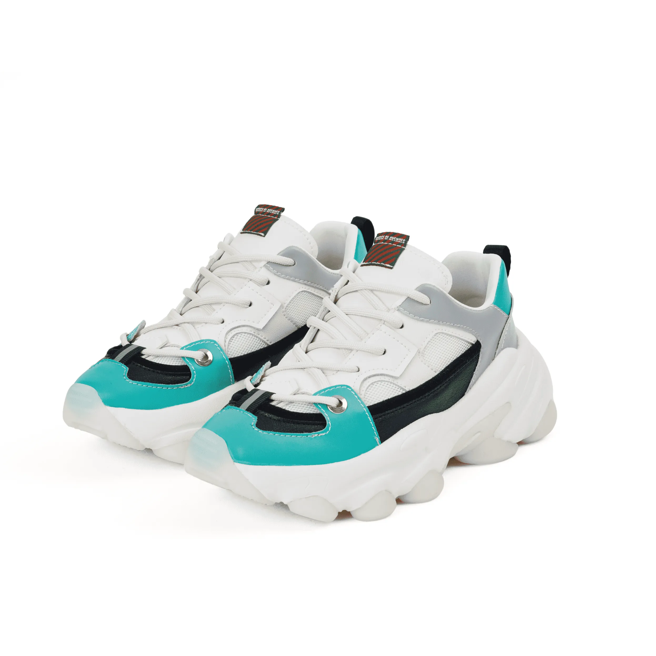 Ladies Color Block Chunky Sneaker 5519 White