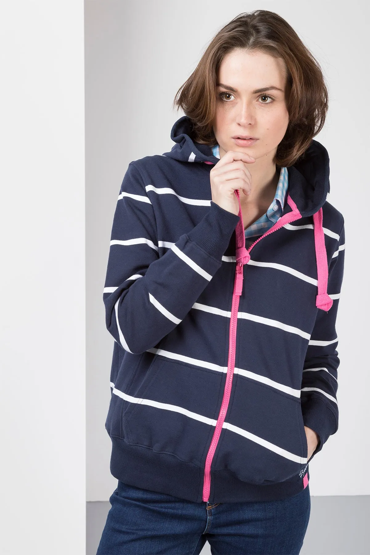 Ladies Hooped Hoody Full Zip