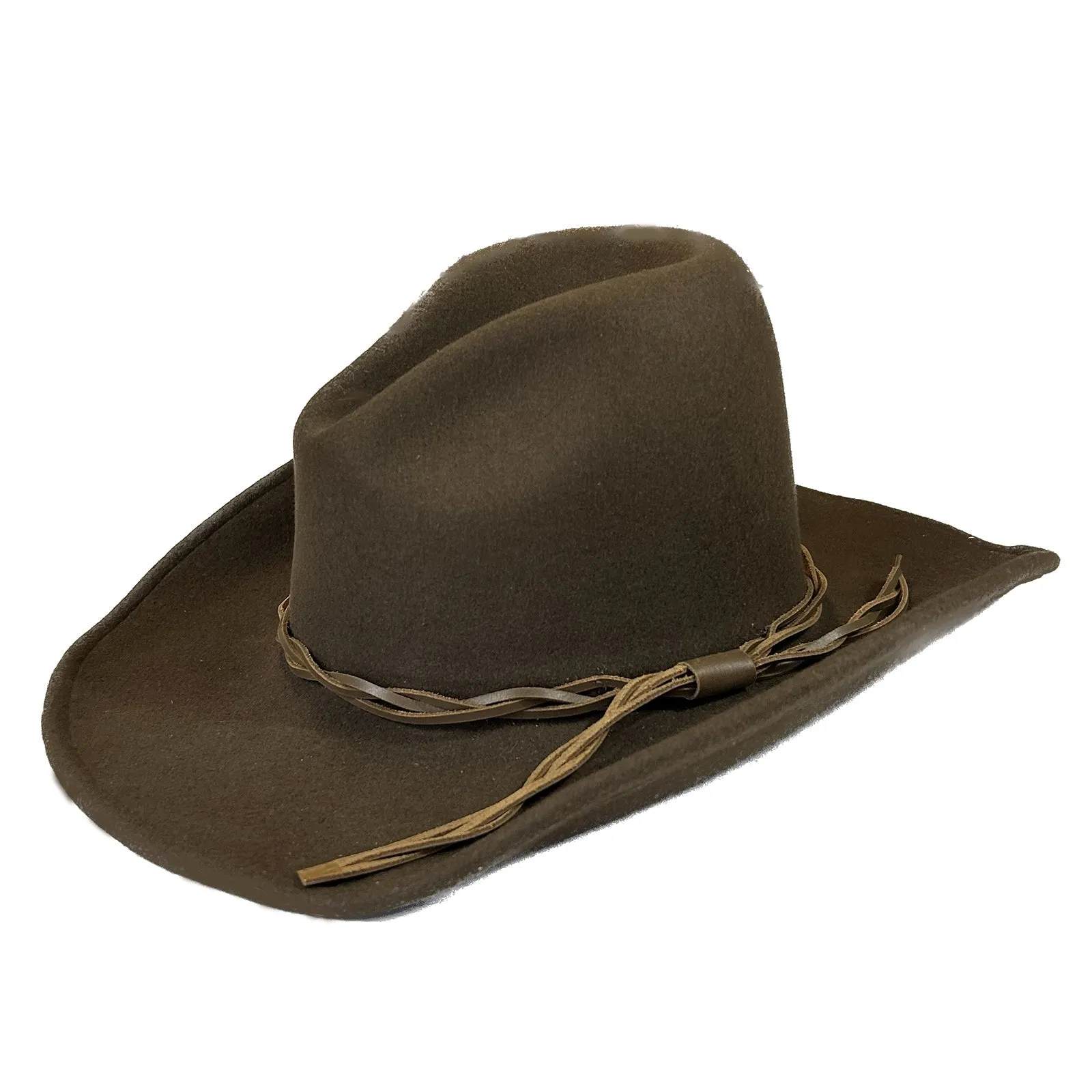 Lonesome Gus Brown Premium 100% Wool Western Cowboy Hat