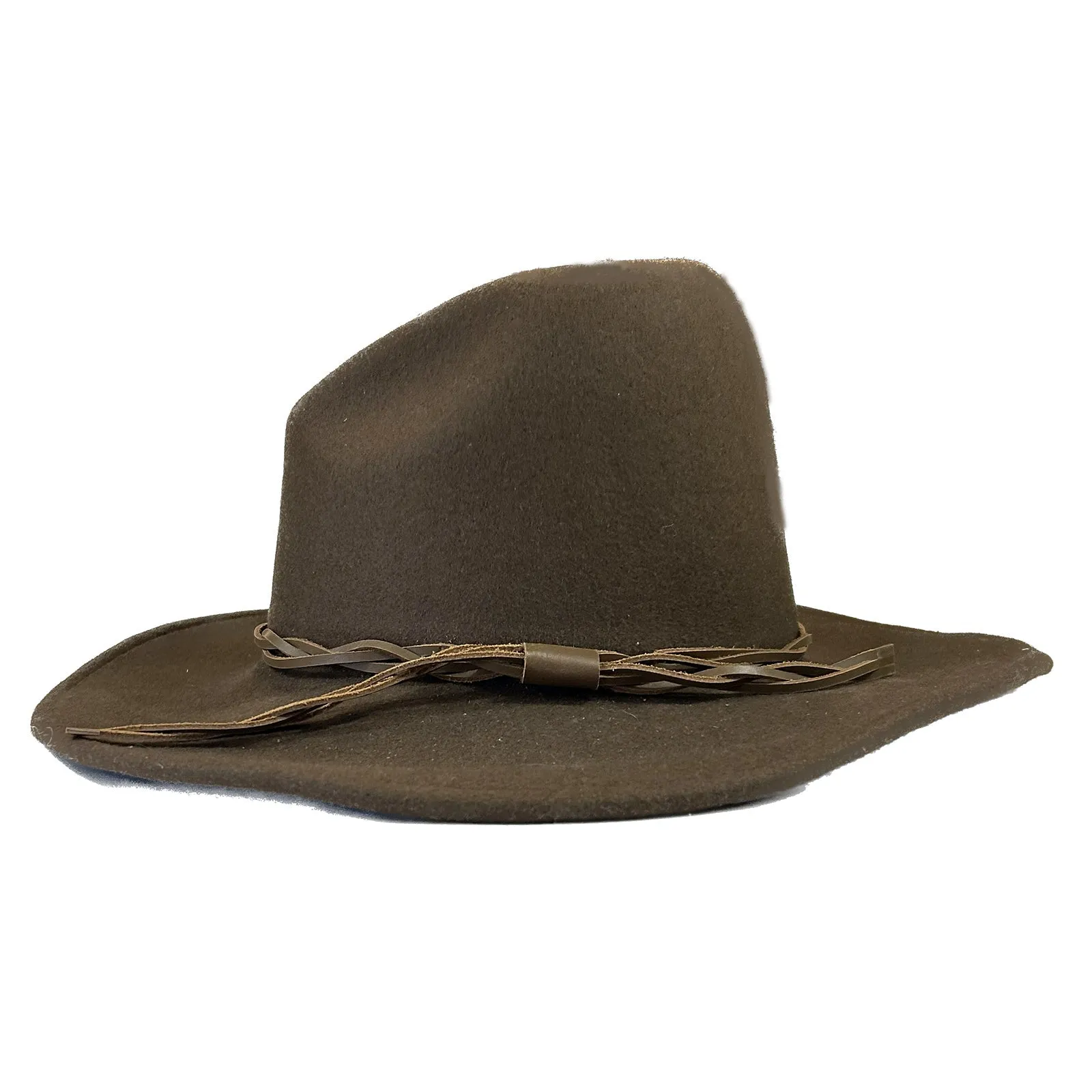 Lonesome Gus Brown Premium 100% Wool Western Cowboy Hat