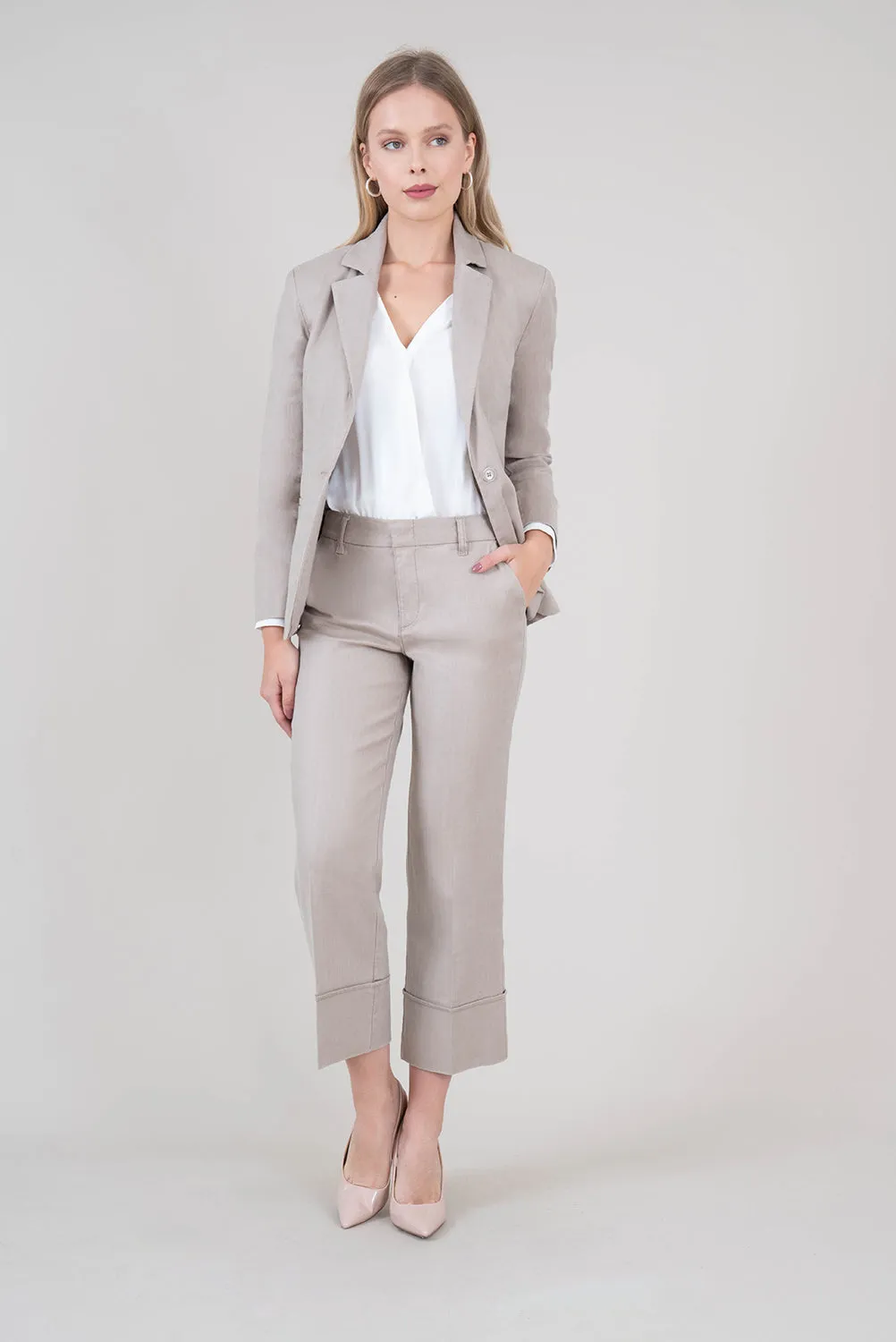 Loretta Stretch Linen Blazer