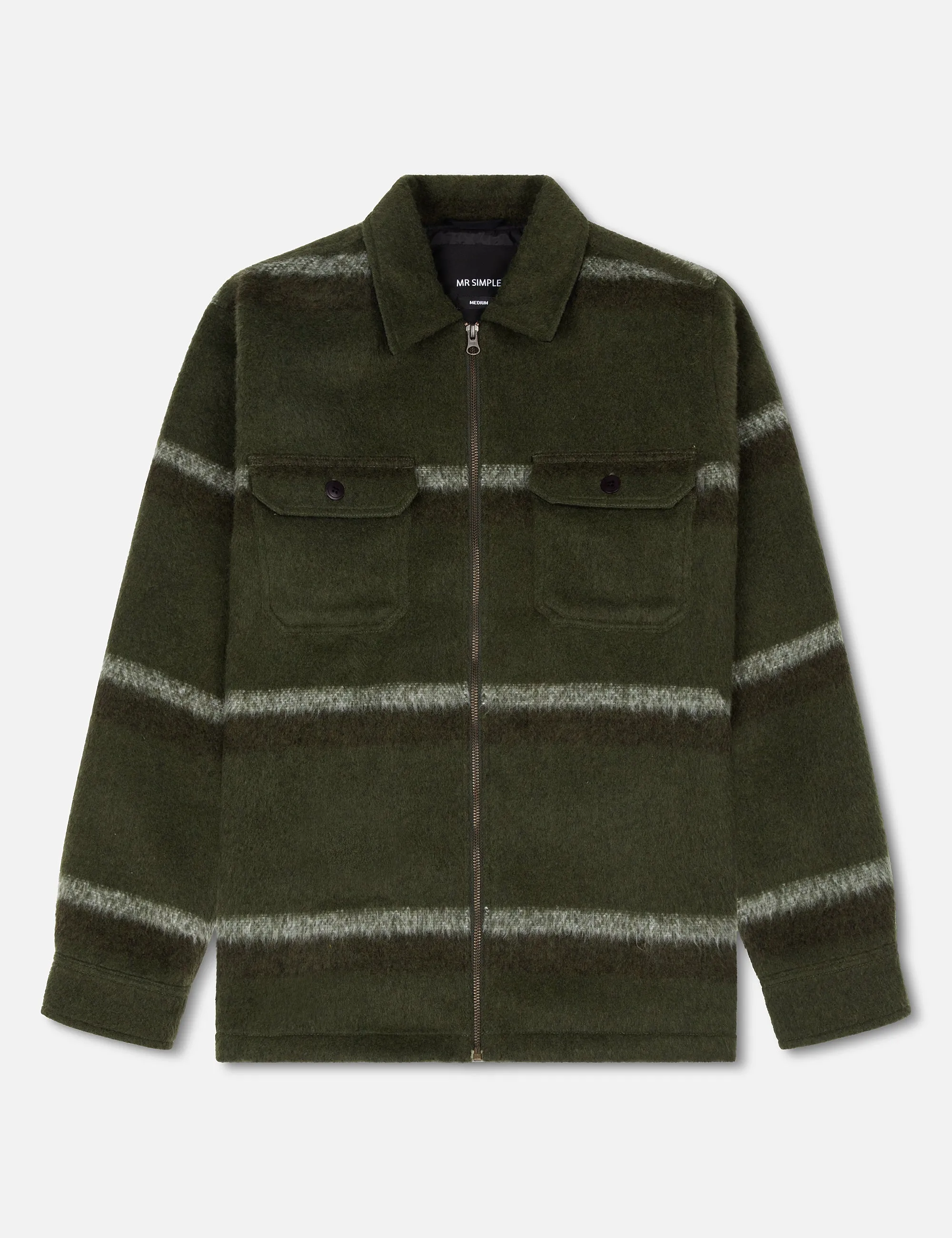 Lumberjack Zip Thru Jacket - Army Stripe