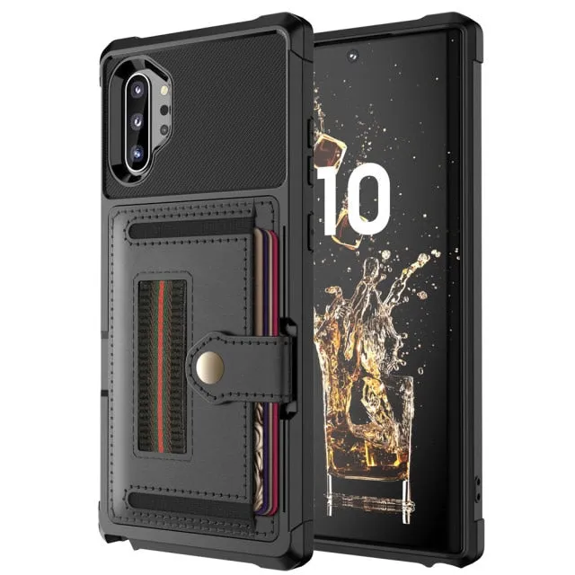 Luxury Multi Card Holder Wallet Phone Case for Samsung Galaxy