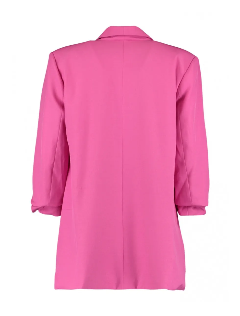 Malea Summer Pink Gathered Sleeve Blazer