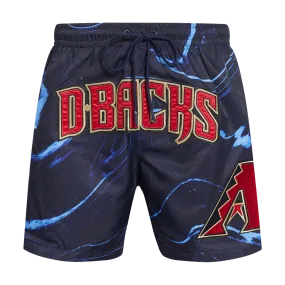 MLB ARIZONA DIAMONDBACKS TACKLE TWILL AOP MEN'S MARBLE WOVEN SHORT (MIDNIGHT NAVY)