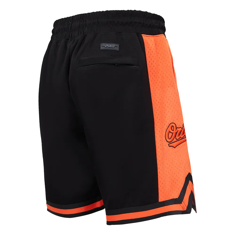 MLB BALTIMORE ORIOLES SCRIPT TAIL MEN'S DK 2.0 SHORT (BLACK/ORANGE)