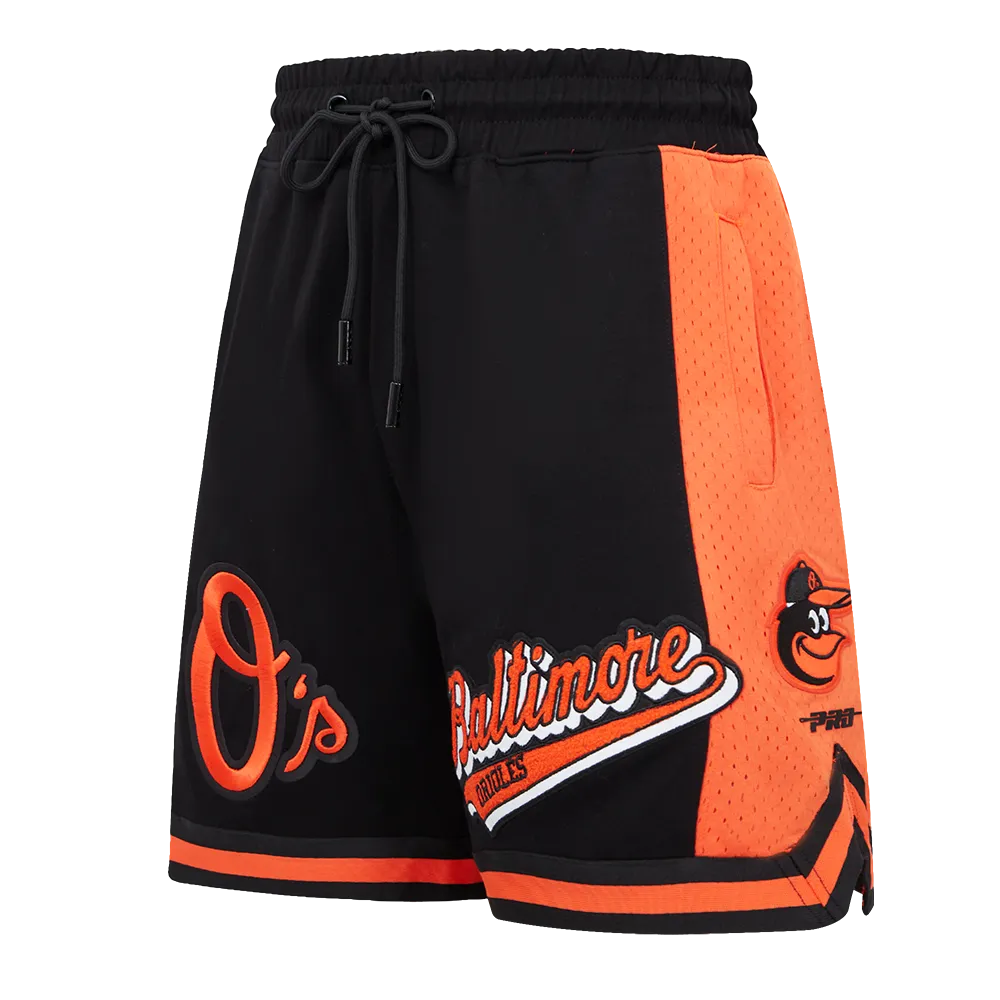 MLB BALTIMORE ORIOLES SCRIPT TAIL MEN'S DK 2.0 SHORT (BLACK/ORANGE)