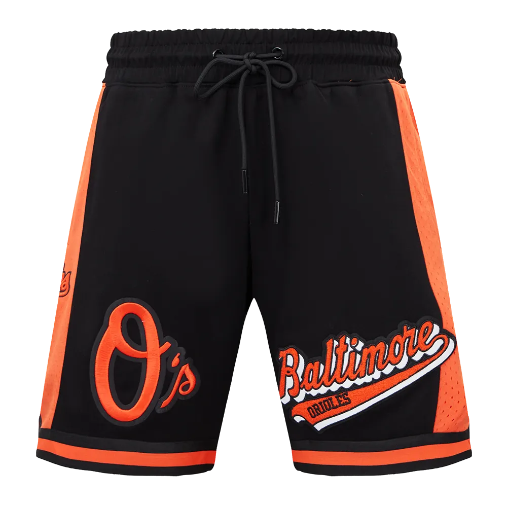 MLB BALTIMORE ORIOLES SCRIPT TAIL MEN'S DK 2.0 SHORT (BLACK/ORANGE)