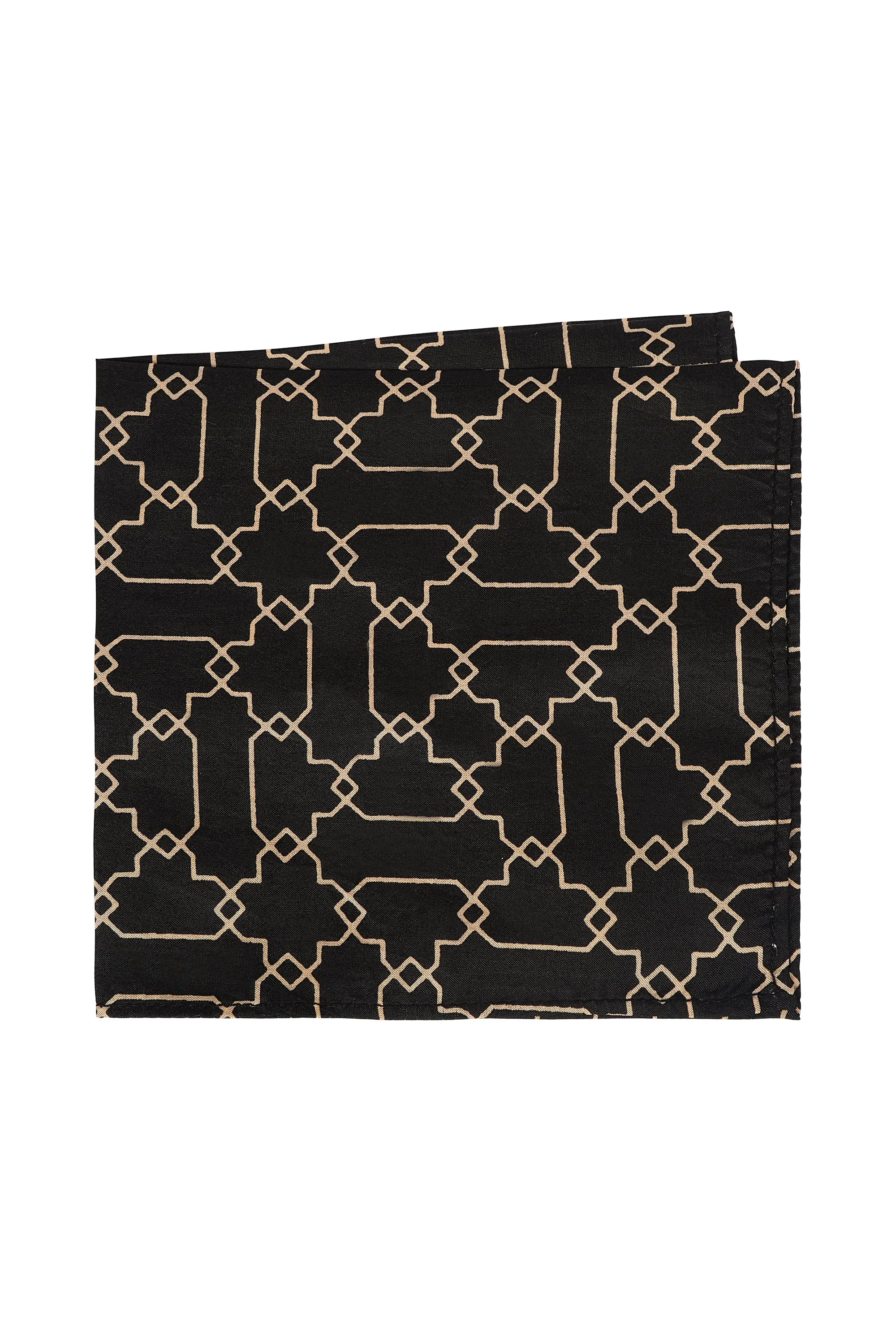 Printed Pocket Square - Gothic Grid