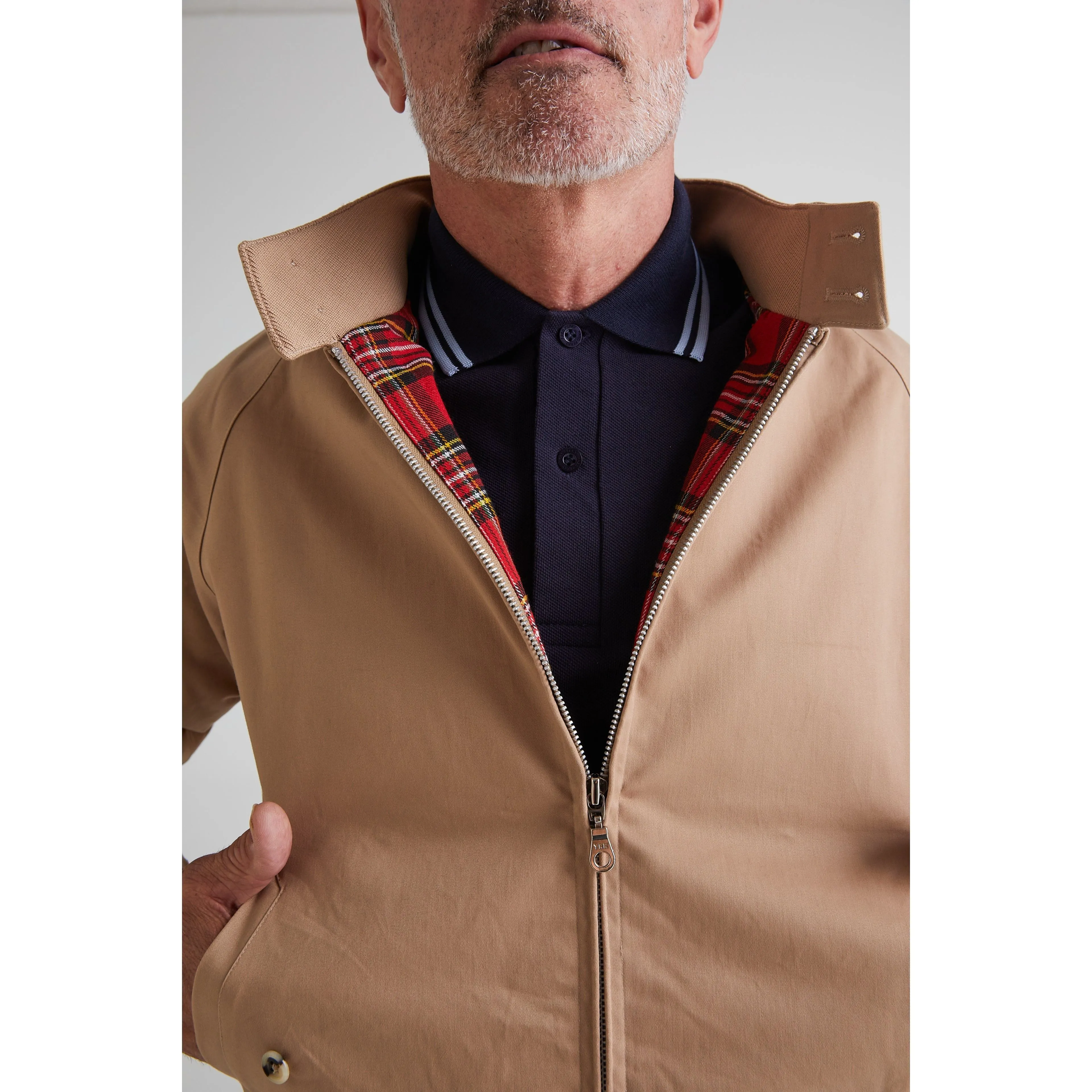 Real Hoxton - Men's Beige - Harrington Jacket