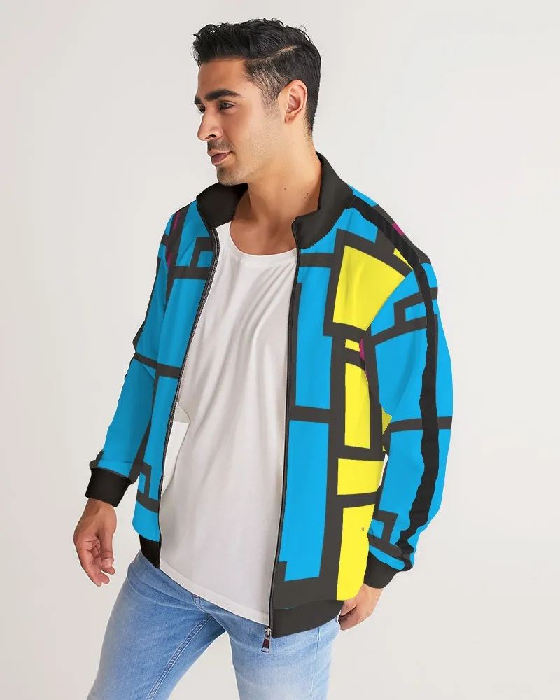 rectangular long sleeves Men's Stripe-Sleeve Track Jacket