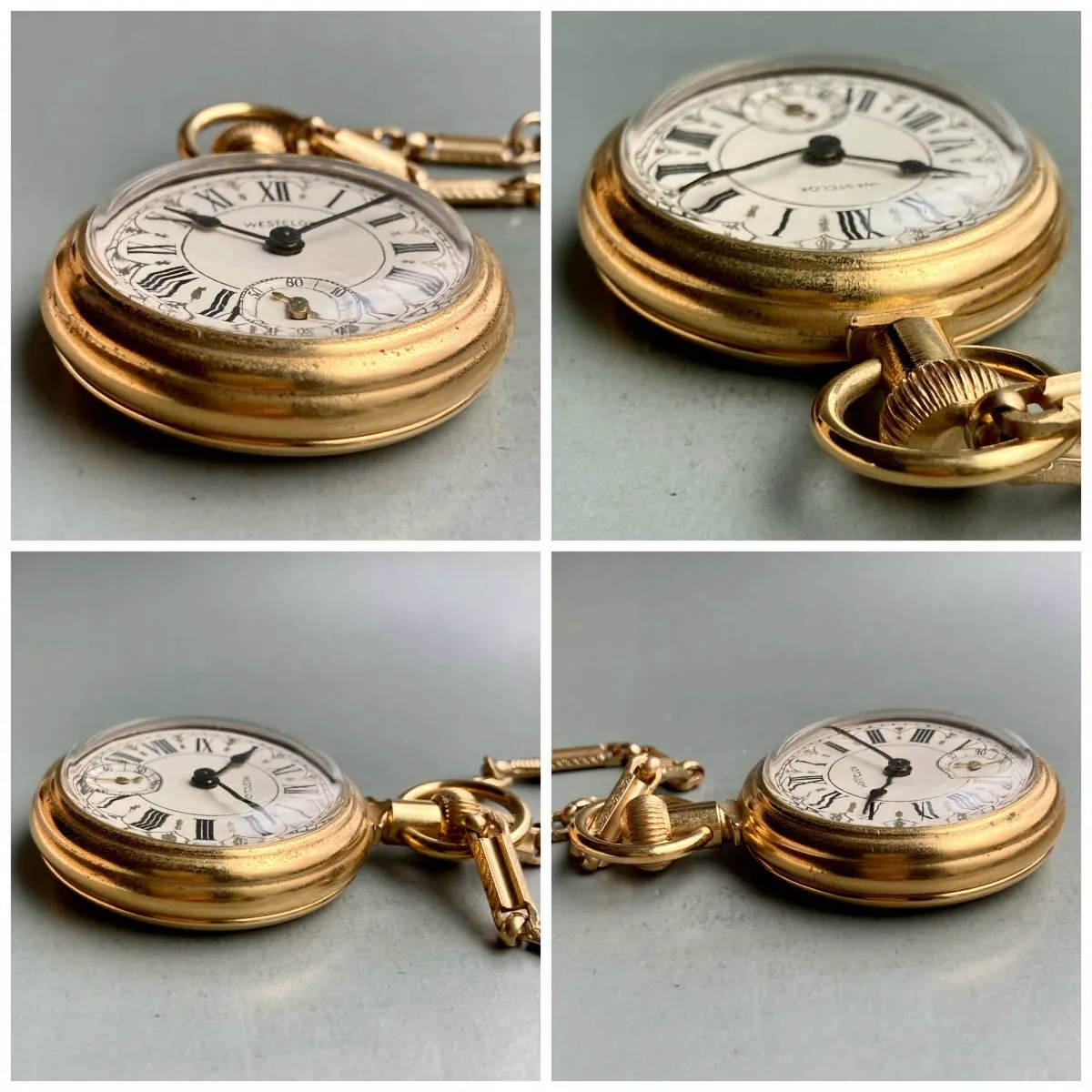 Westclox Pocket Watch Antique Manual Case Diameter 48mm Vintage Open Face